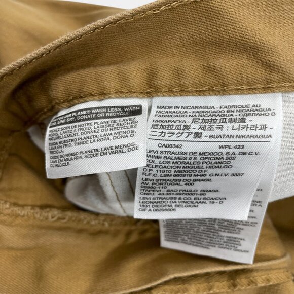 Levi's 505 Men's Denim Jeans Size 38x32 Regular Fit Straight Leg Khaki Brown Tan - Picture 11 of 13